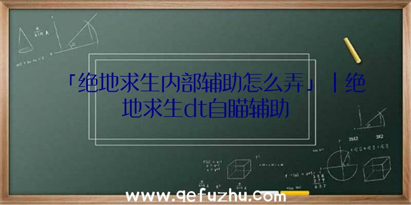 「绝地求生内部辅助怎么弄」|绝地求生dt自瞄辅助